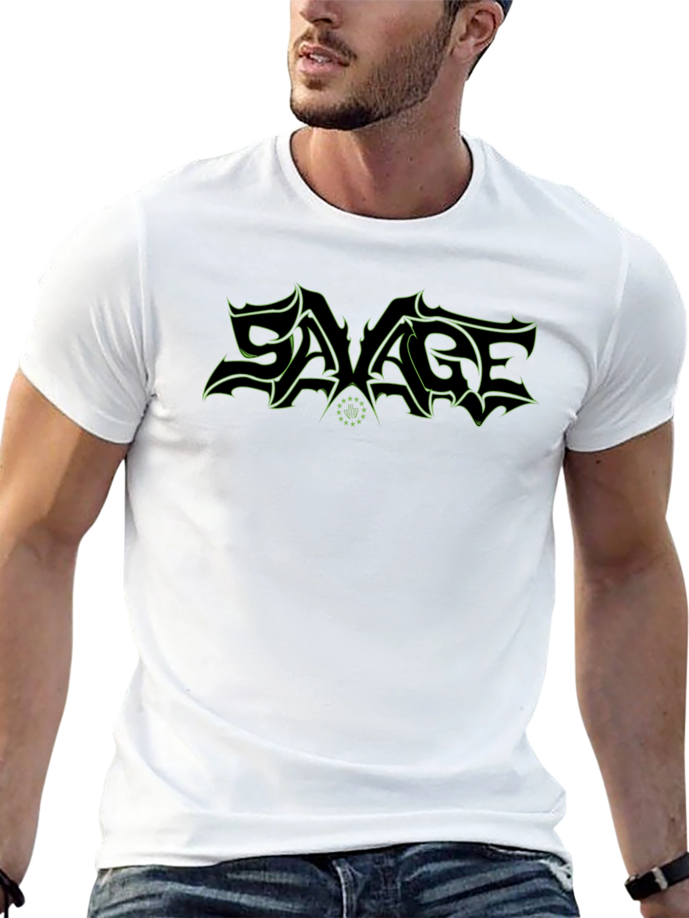 Savage Graphic Print Black T-Shirt