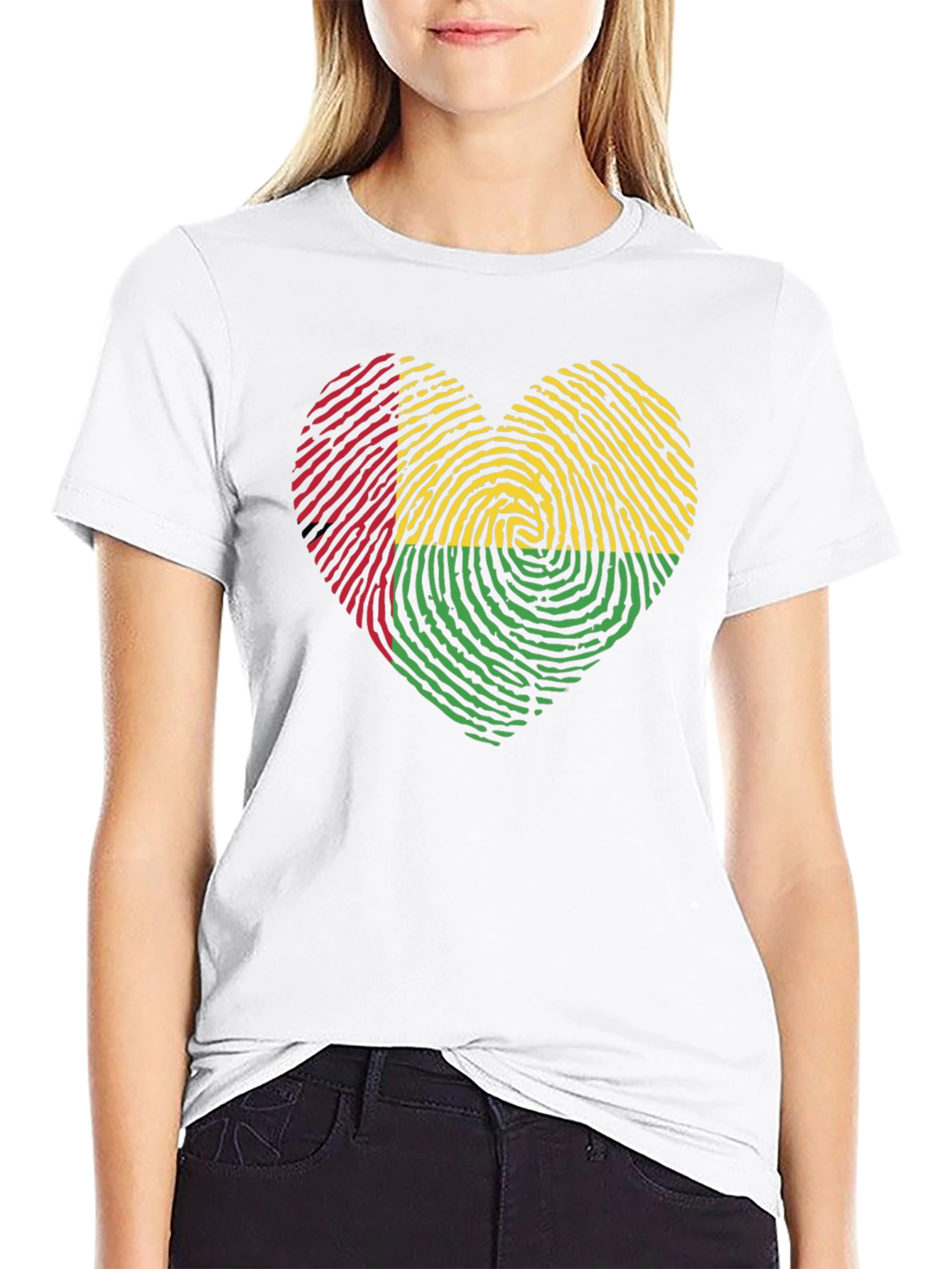 Benin Flag Heart T-Shirt