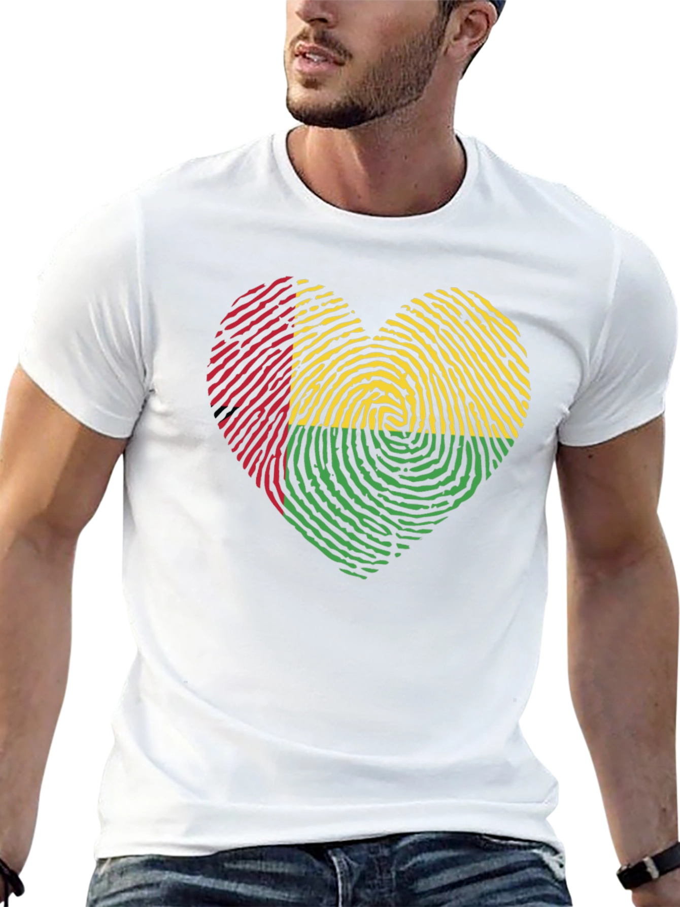 Benin Flag Heart T-Shirt