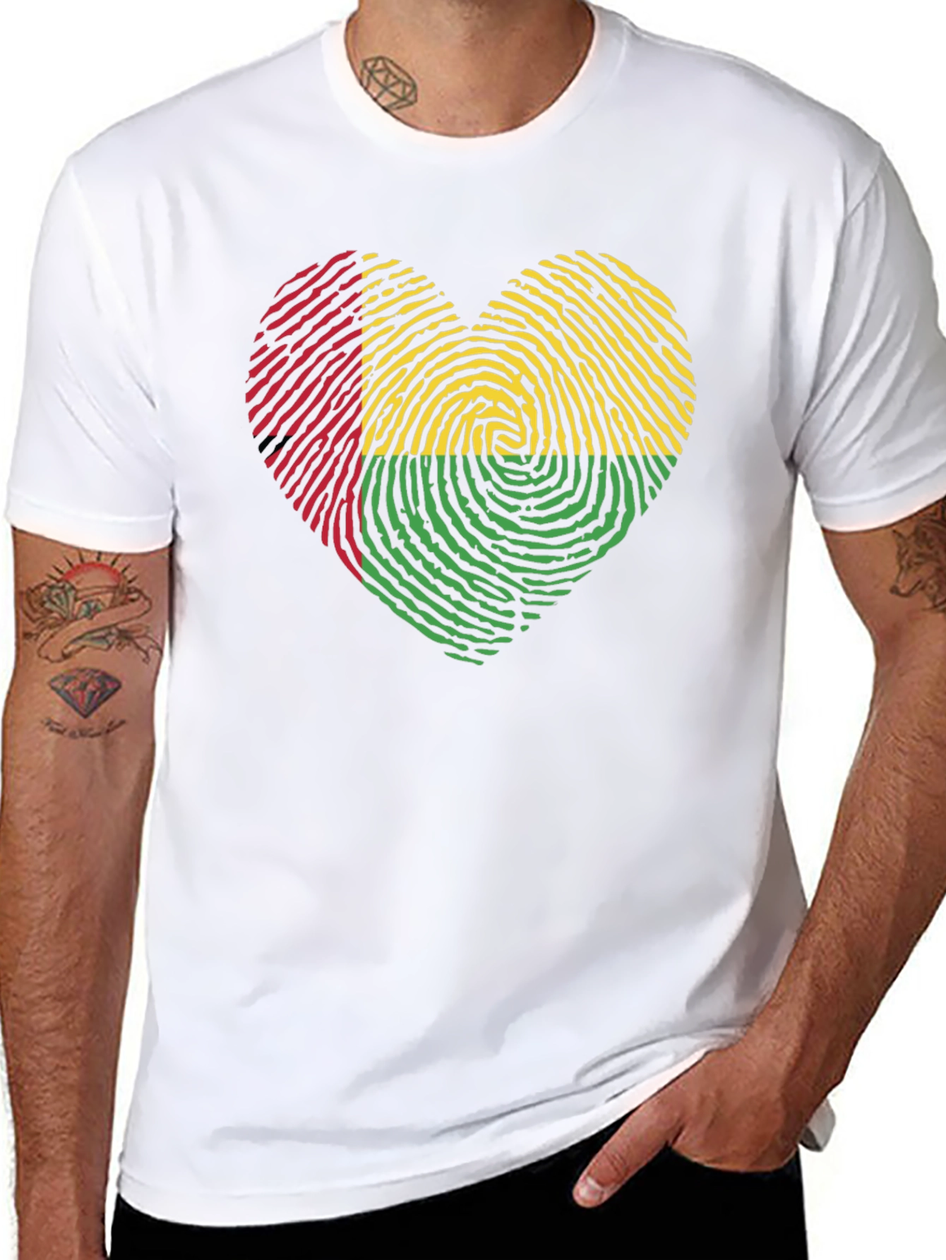 Benin Flag Heart T-Shirt