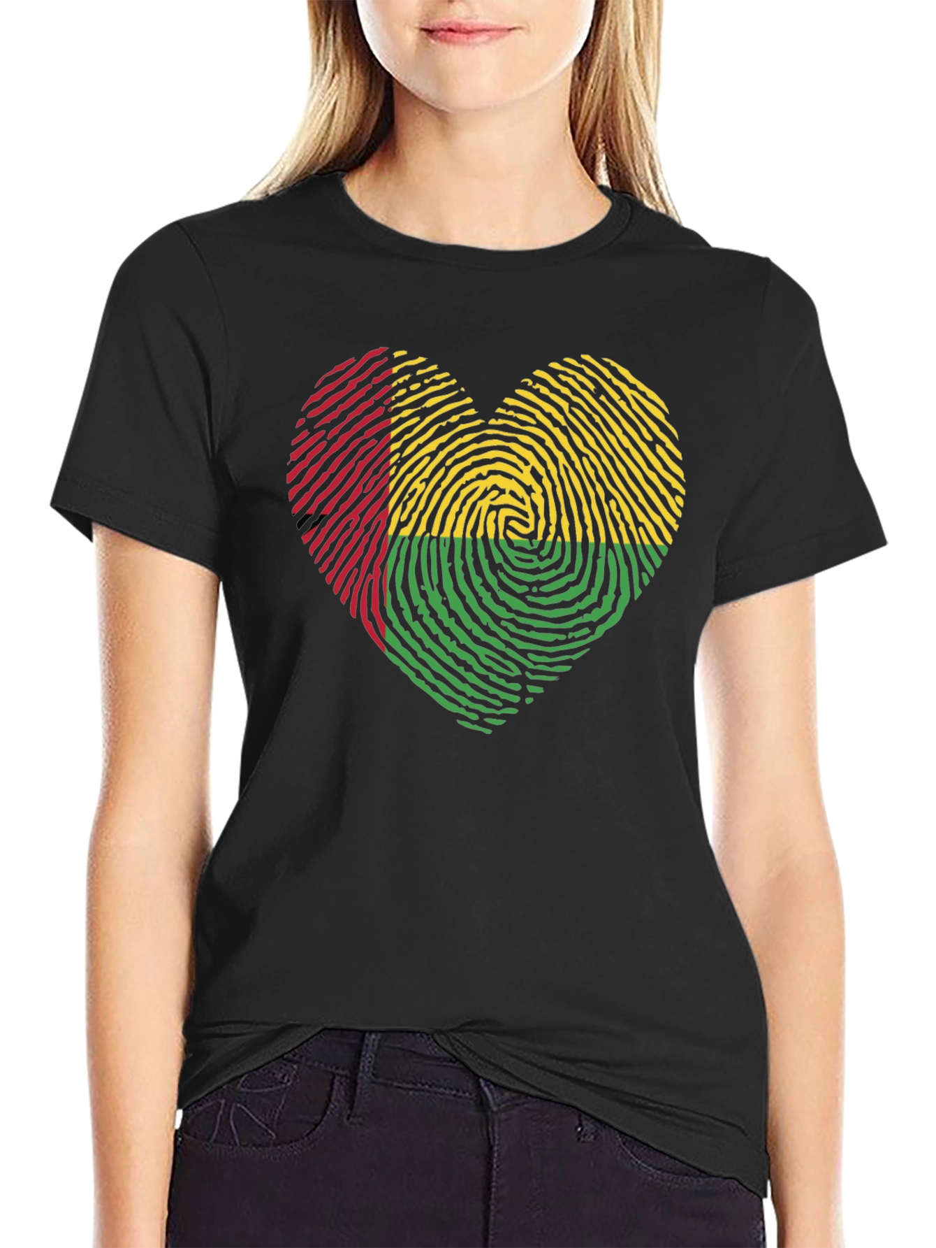 Benin Flag Heart T-Shirt