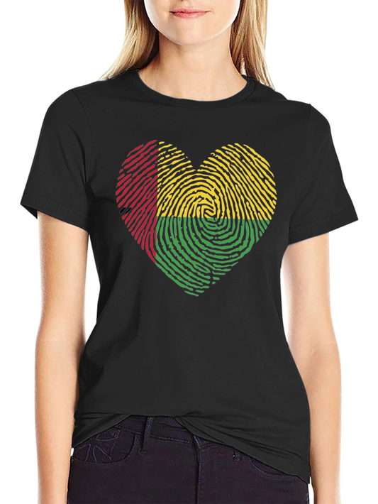 Benin Flag Heart T-Shirt