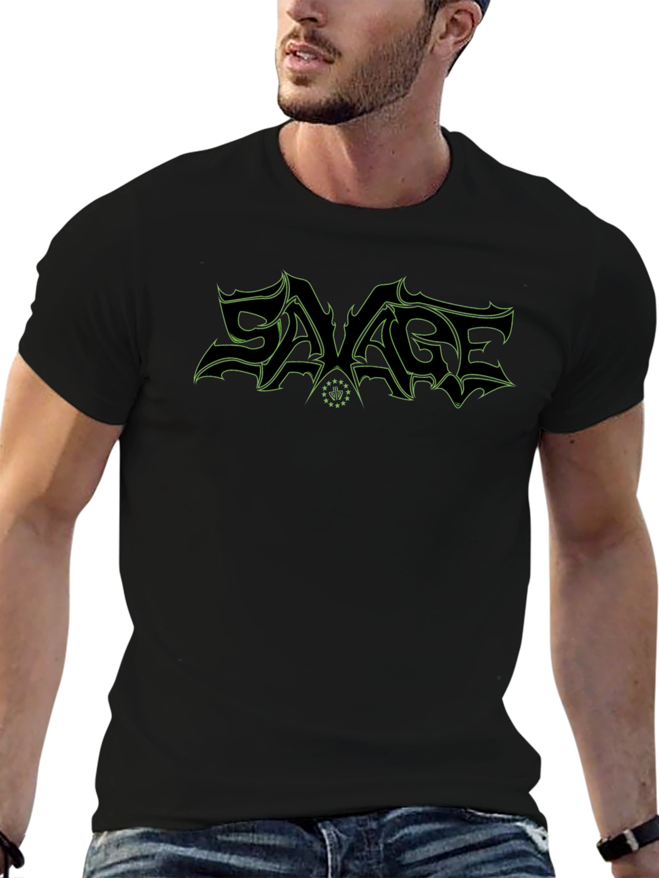 Savage Graphic Print Black T-Shirt