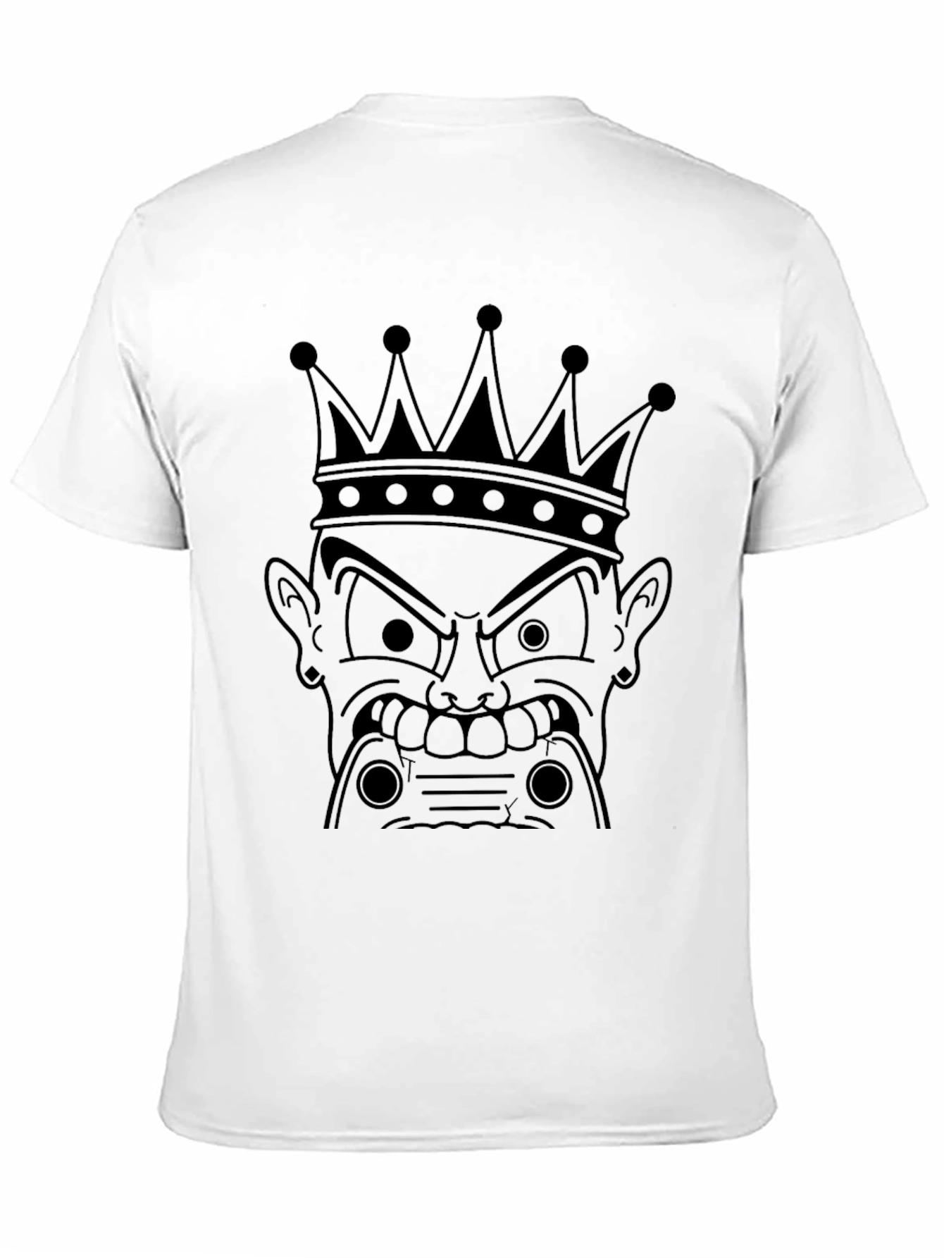 King Cartoon Graphic Print Black T-Shirt