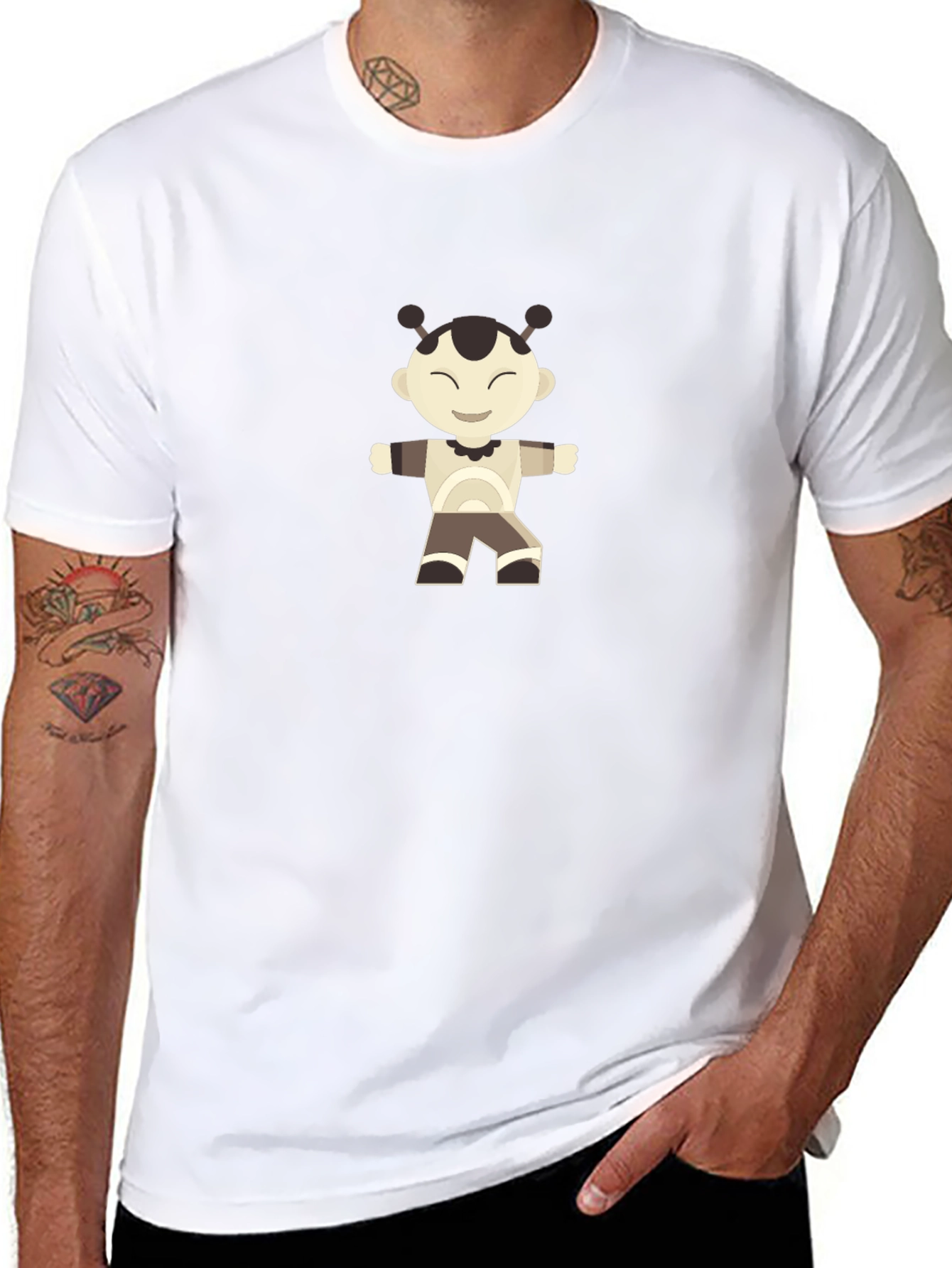 Cool Graphic Print Black T-Shirt