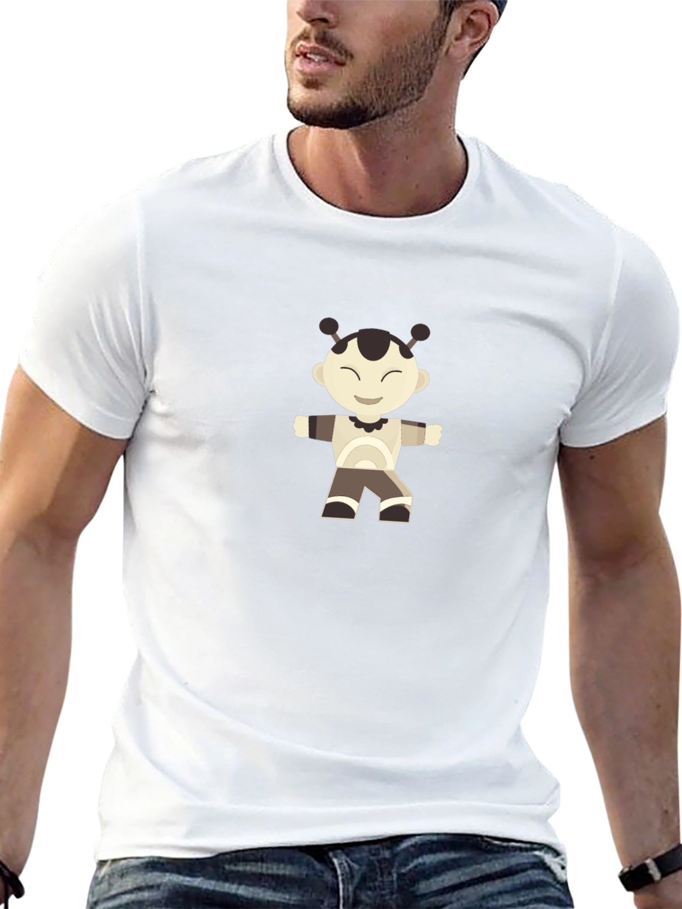 Cool Graphic Print Black T-Shirt