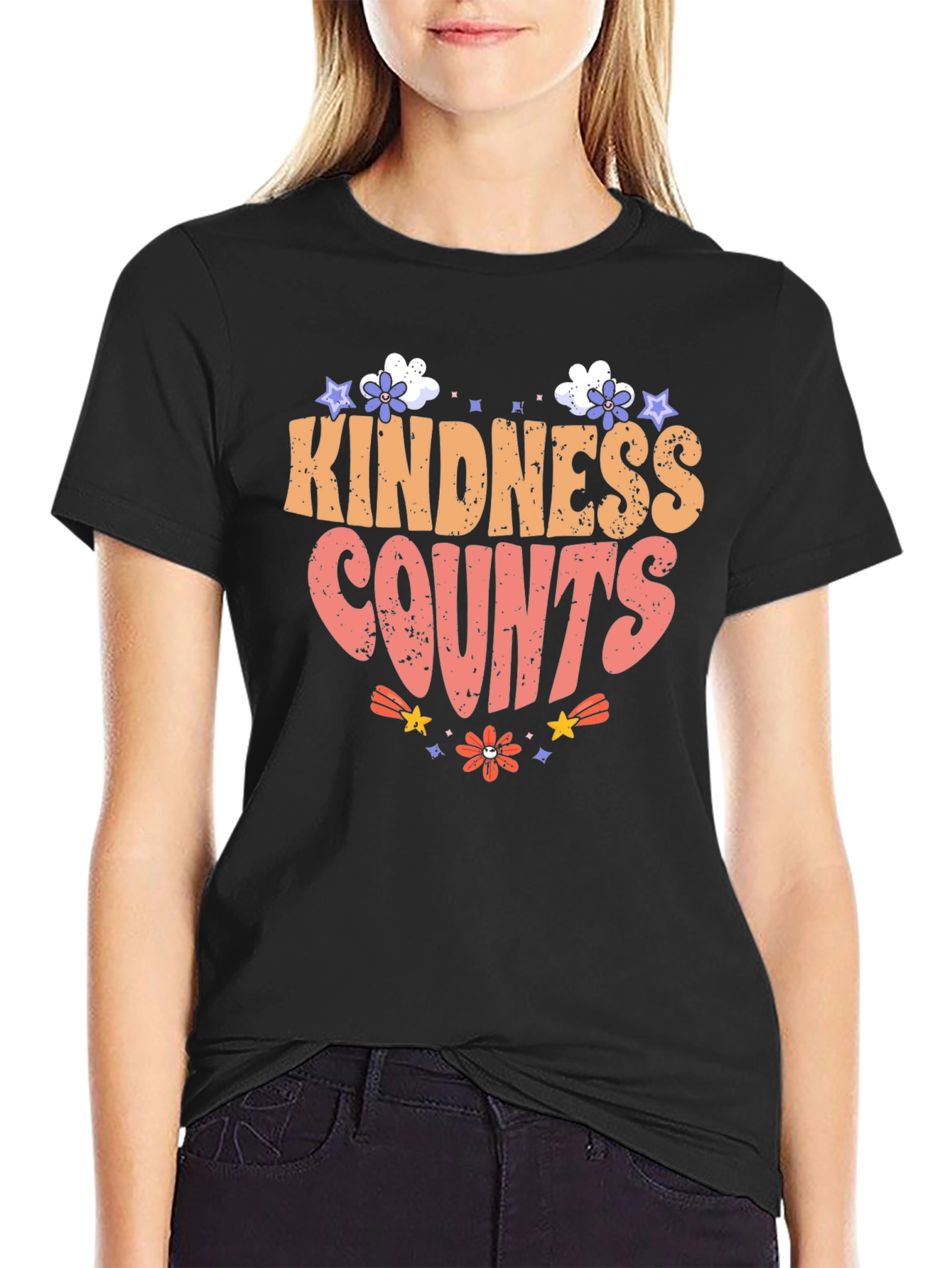Kindness Counts Graphic Tee - Trendy Comfort