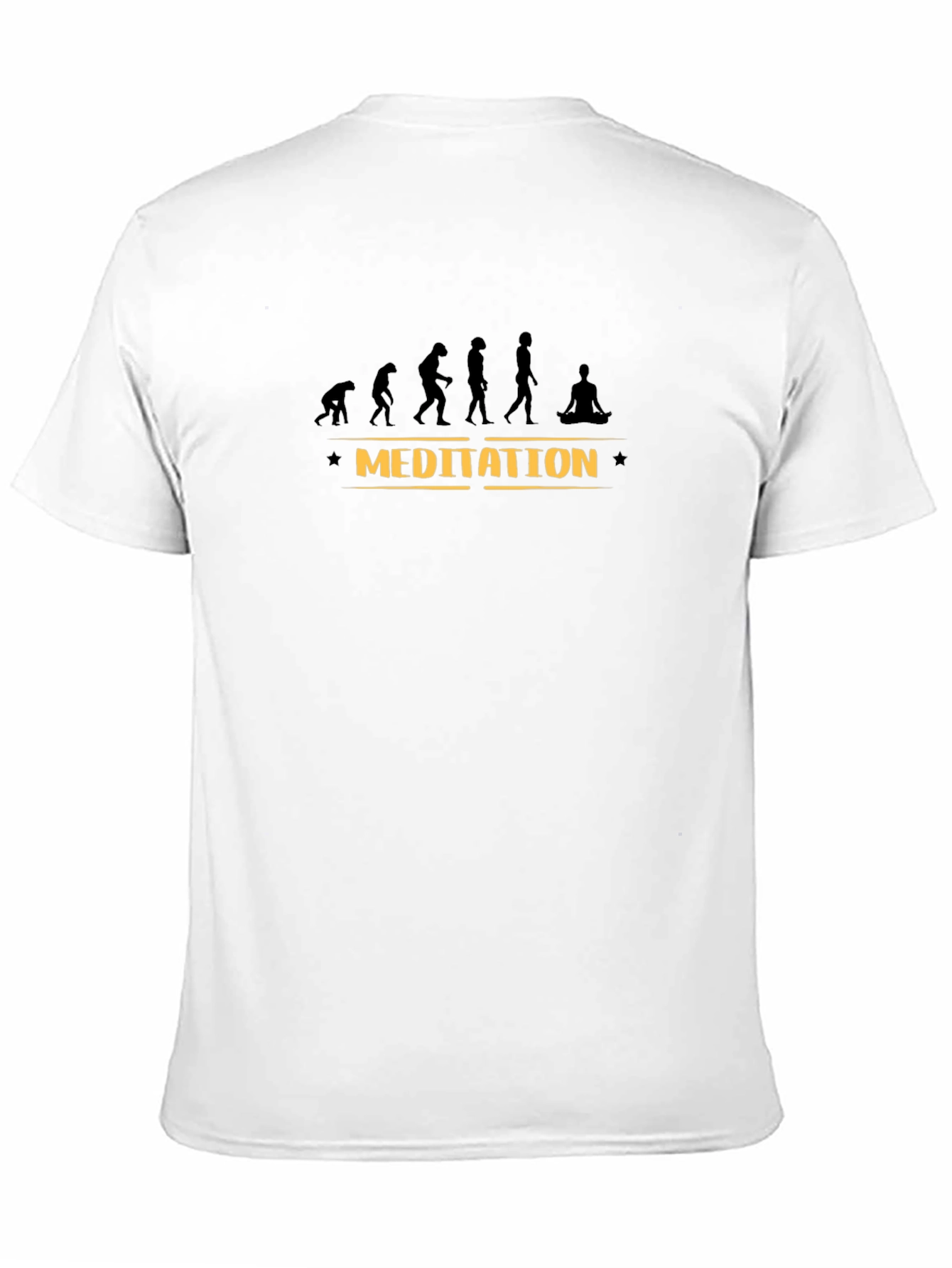 Evolution of Man Meditation Black T-Shirt
